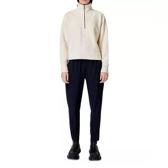 Sweaty Betty Rest Up Half Zip Pullover Top Textured cream xl - Picture 12 of 14